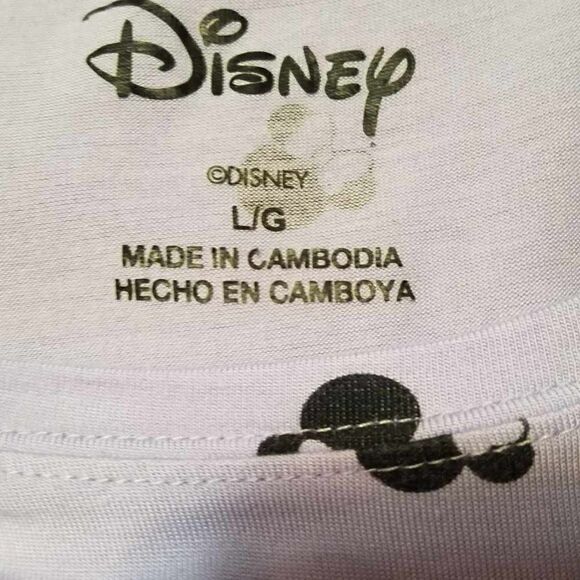 Disney Perriwinkle and black Minnie Mouse print Sleep Top size Large - Picture 2 of 8